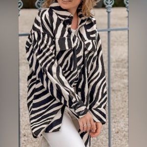 NEW H&M Zebra Print Shacket